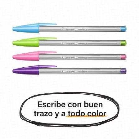 Bic Cristal Fun Fashion Bolígrafos Colores Surtidos Caja de 20 Unidades